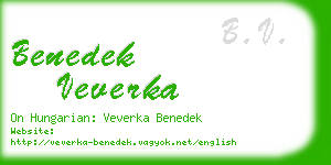 benedek veverka business card